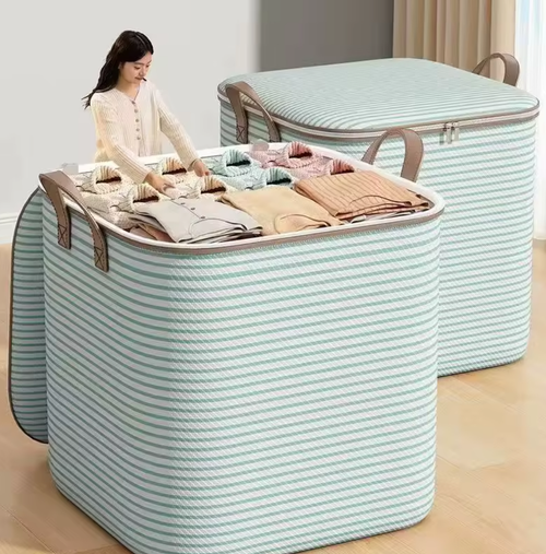 180L Super Big Bags Household sorting packaging mobile quilt clothes storage bag storage bag non-woven large capacity laundry bag blanket