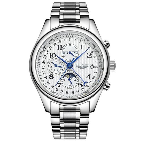 OEM ODM Brand Men's Mechanical Watch Calendar Leather Reloj Wristwatch Full Automatic Business Watch for Men
