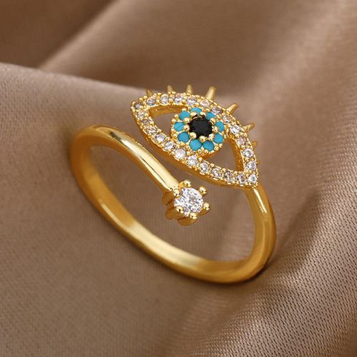Lucky Turkish Devil Eye Rings For Women Opening Adjustable Ring Trend Luxury Wedding Couple Jewelry Gift Chica del anillo