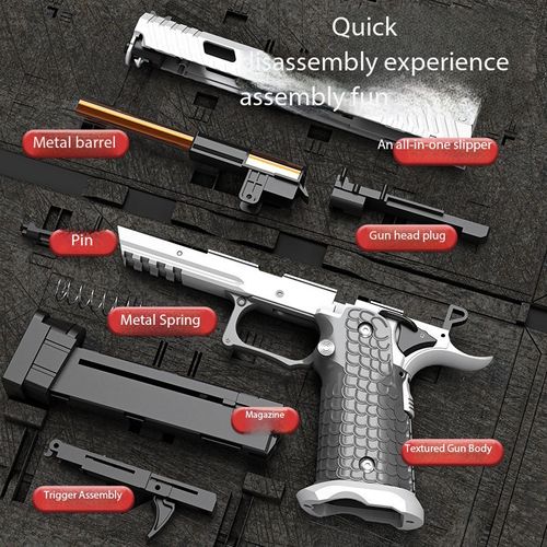 KYK 2011 Hot Selling Laser Gun Soft Bullet Safe Metal Nylon Realistic Jump Ejection Toy Gun