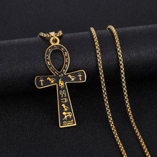 Ankh Pendant Egyptian Jewelry Egyptian Ankh Necklace Stainless Steel Ankh Cross Key of Life
