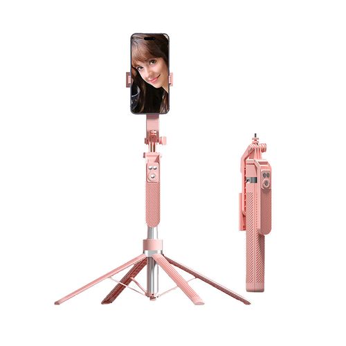 Adjustable Portable Folding Floor Stand with Ring Light