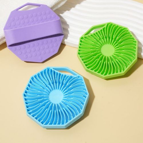 Wholesale Cheap Custom logo Silicone Loofah Body Scrubber Soft Exfoliating Body Bath Brush Scrub for Shower Brush Eco Friendly