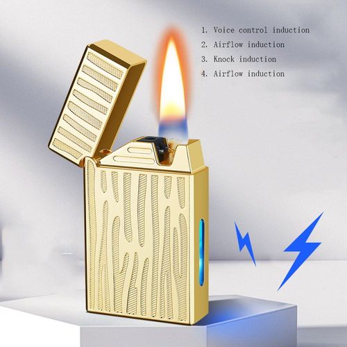 Black Technology Loud Voice Controlled Kerosene Lighter Visible Transom Induction for Easy
