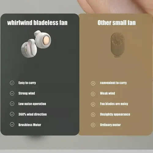 💎Portable Silent Mini Bladeless Electric Fan