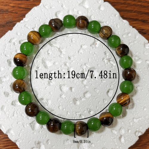 Money Wealth Success Bracelet Pure natural stone Green AventurineTiger Eye Attract Wealth Crystal Bracelet Prosperity Money Bracelet