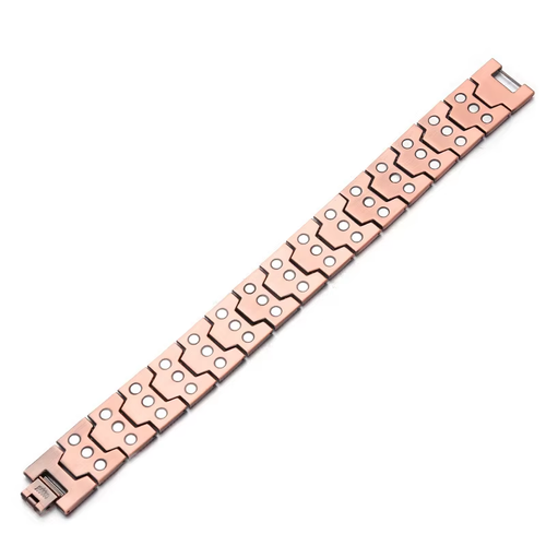 Hot Selling Super Quality Big Size Health Magnetic Therapy 45pcs Magnets Magnetic 99.9% Solid Pure Copper Bracelet for Healing