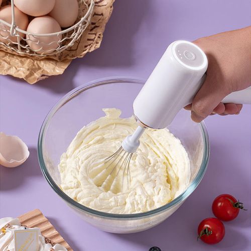 Rechargeable 3-speed hand mixer - Multi-functional kitchen mixer with two whisks