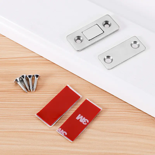 (10pcs 1set) Ultra-thin cabinet hardware magnetic locks are suitable for kitchen furniture, living room, outdoor cabinets, and home appliances.