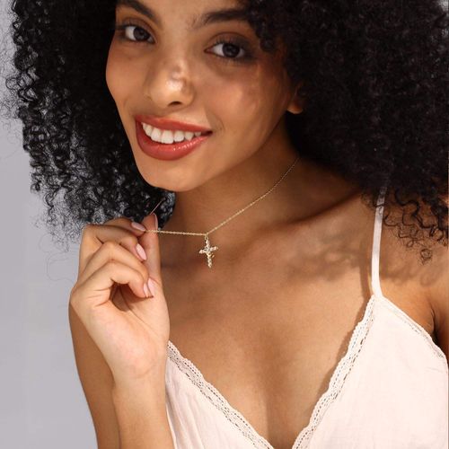 Simple Crown Cross Pendant Choker Necklace for Women Men Girls Party Trendy Exguisite Jewelry