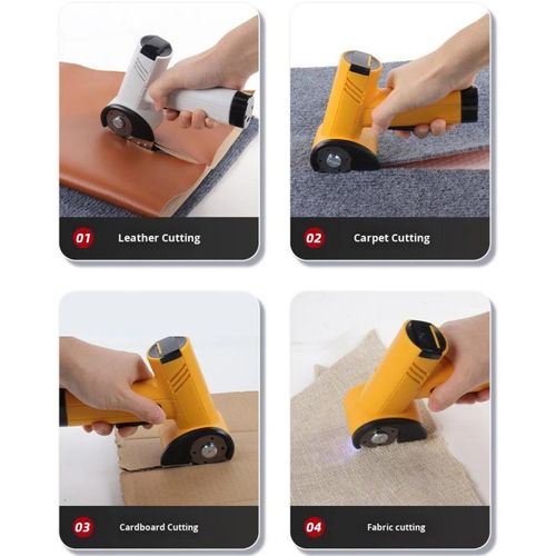 Cordless Handheld Lithium Battery USB Charging Electric Scissors for Cutting Fabric, Carpet, Leather, and Cardboard Cutting