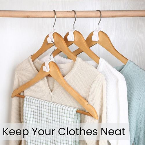 (50pcs 1set) hanger hooks for clothing storage, saving space and organizing, hanger accessories.