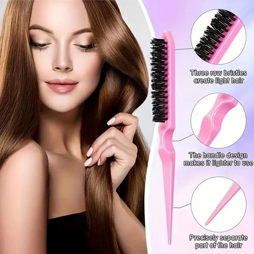 （14pcs 1set）plastic detangling comb set, including spray bottle, edge comb and taper comb.