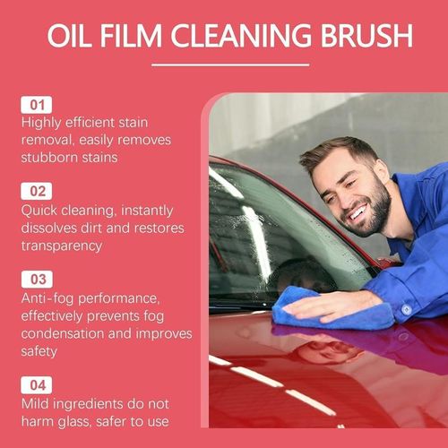 (2pcs 1set)Car Hydrophobic Windshield Coating Glass Cleaning Board Automotive Oil Film Cleaning Brush