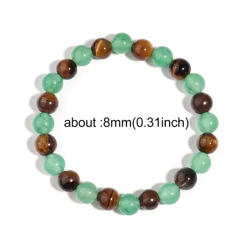 Money Wealth Success Bracelet Pure natural stone Green AventurineTiger Eye Attract Wealth Crystal Bracelet Prosperity Money Bracelet 904 sales