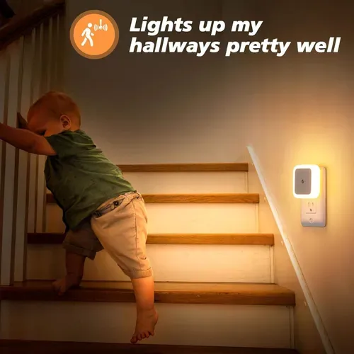 6-pack This sensor-activated LED night light for children can be embedded in a wall and is suitable for use in bathrooms, hallways, stairwells, kitchens, bedrooms, garages, and other similar locations. 1105 sales