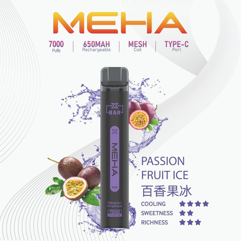 MEHA XBAR 小黑條一次性電子煙7000 口量｜拋棄式小煙大容量多味選擇｜台灣正版