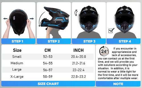 4 in 1 Adjustable Racing Safety Helmet DOT Certified,