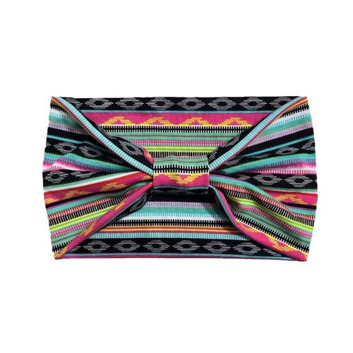 Knotted wide‑band tie‑dye headband