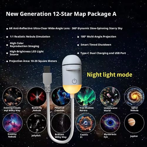 Mini Projector Starry Sky Ambient Light