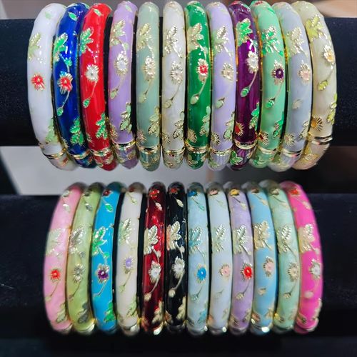 Hot Sale Green Open Enamel Bangle