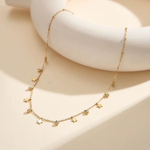 Non-fading Titanium Steel Star Necklace for Summer