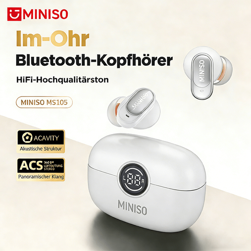 White MS105 AI Translation Wireless Earbuds