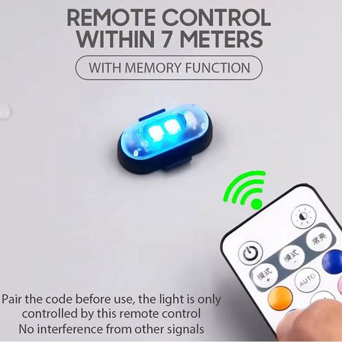 Car Motorcycle Wireless Remote Control Colorful LED Light