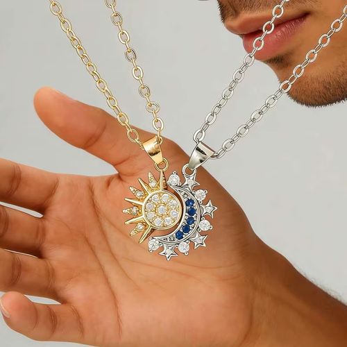 Sun and Moon Glory Magnetic Couple Necklace