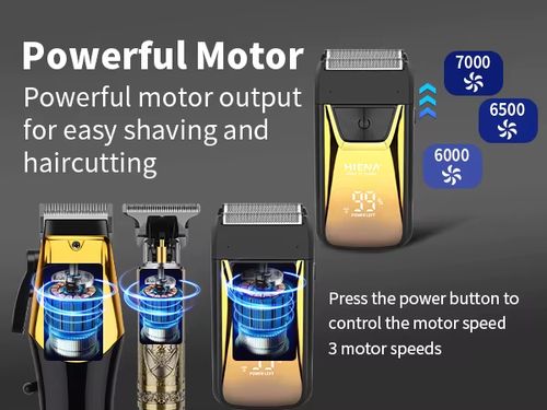3-in-1 Men's Grooming Set: Hair Clipper & Shaver