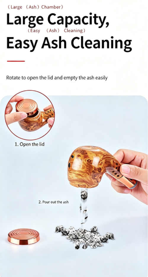 Skafil One-button ignition ashtray, new tubular car cigarette lighter, ultimate smoke aid, easy to remove ash and leaves no residue.