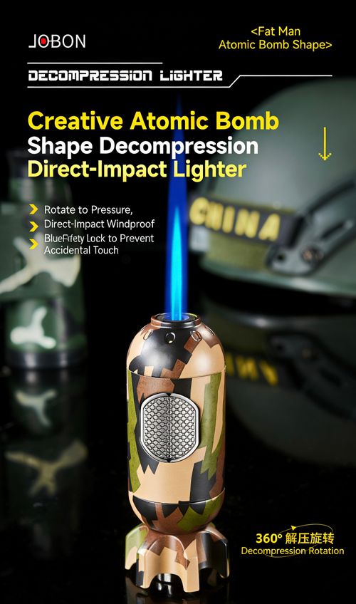 ZB-570 Rocket-Style Blue Flame Torch Lighter – Checkerboard Edition