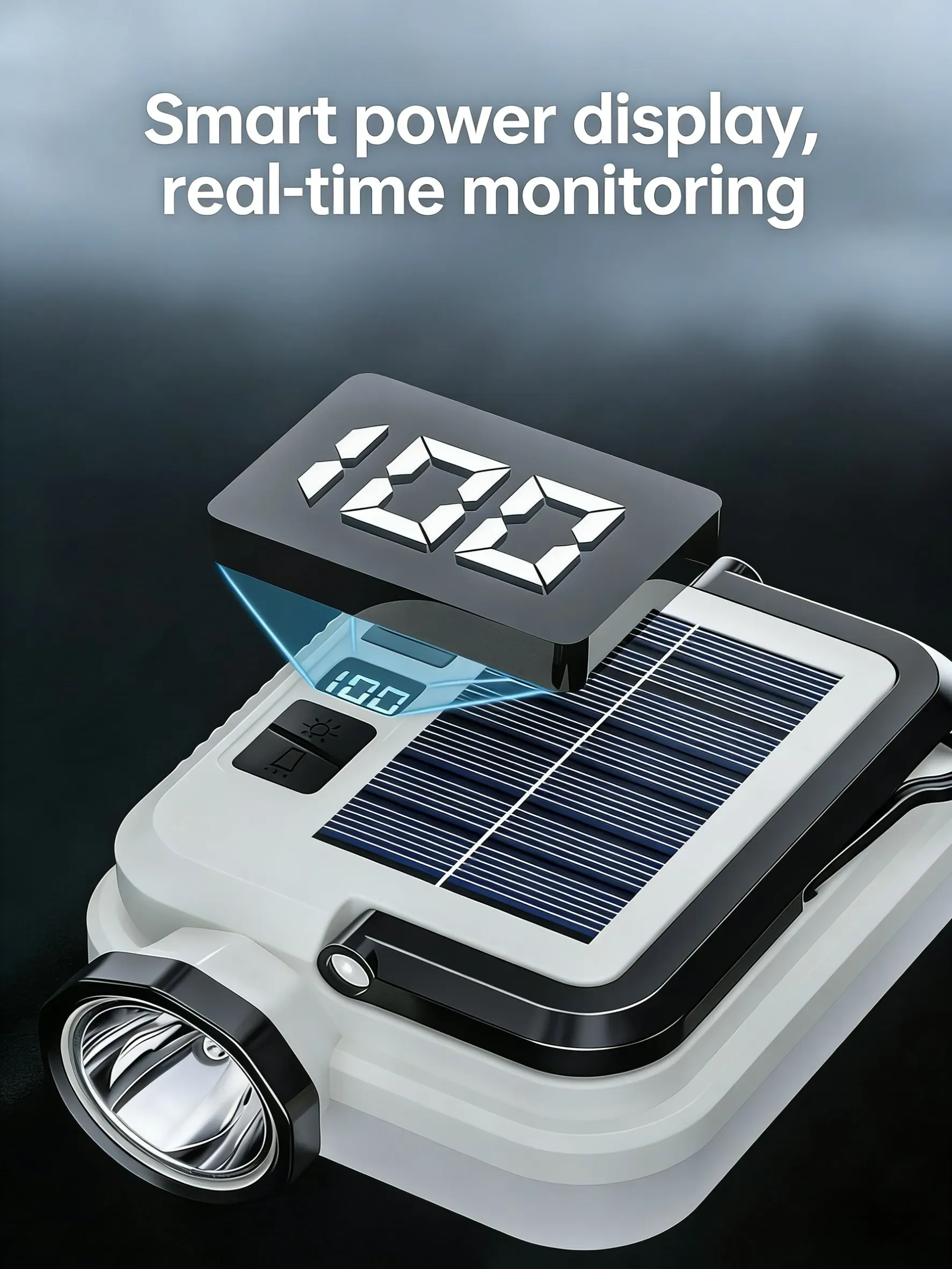 HB-150 Portable solar-powered light for night markets, household use, emergency power outage light, portable rechargeable outdoor camping light
