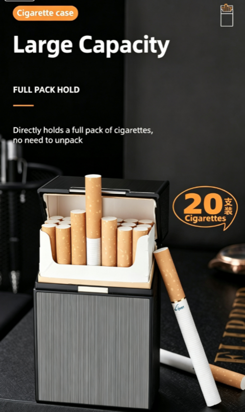 Magnetic Cigarette Case , Daily Pre Roll Cone Holder Case