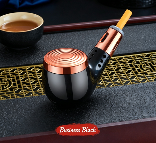 Skafil One-button ignition ashtray, new tubular car cigarette lighter, ultimate smoke aid, easy to remove ash and leaves no residue.