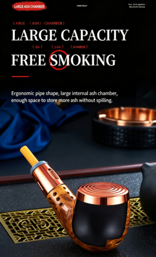 Skafil One-button ignition ashtray, new tubular car cigarette lighter, ultimate smoke aid, easy to remove ash and leaves no residue.