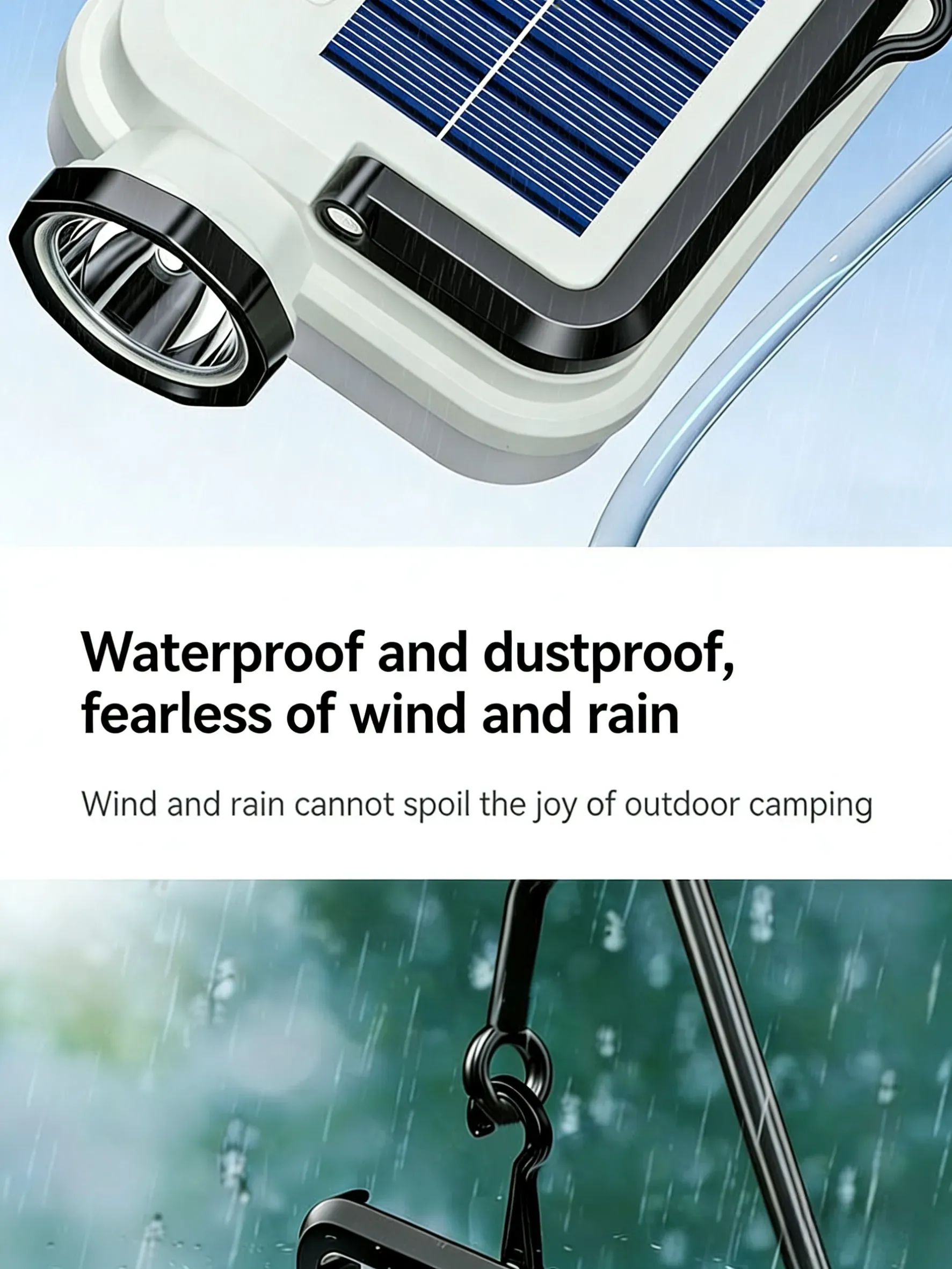 HB-150 Portable solar-powered light for night markets, household use, emergency power outage light, portable rechargeable outdoor camping light