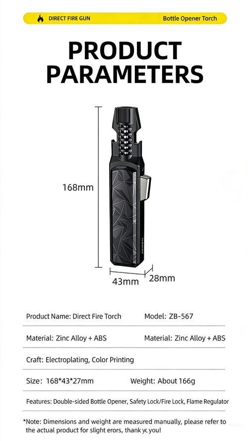 ZB-567Foldable Butane Torch – Adjustable Flame, Portable & Safe Design