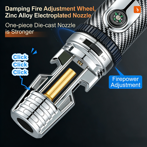 SG-027Multi-functional cigar-specific spray gun lighter, refillable flame-throwing windproof lighter with bottle opener for barbecues