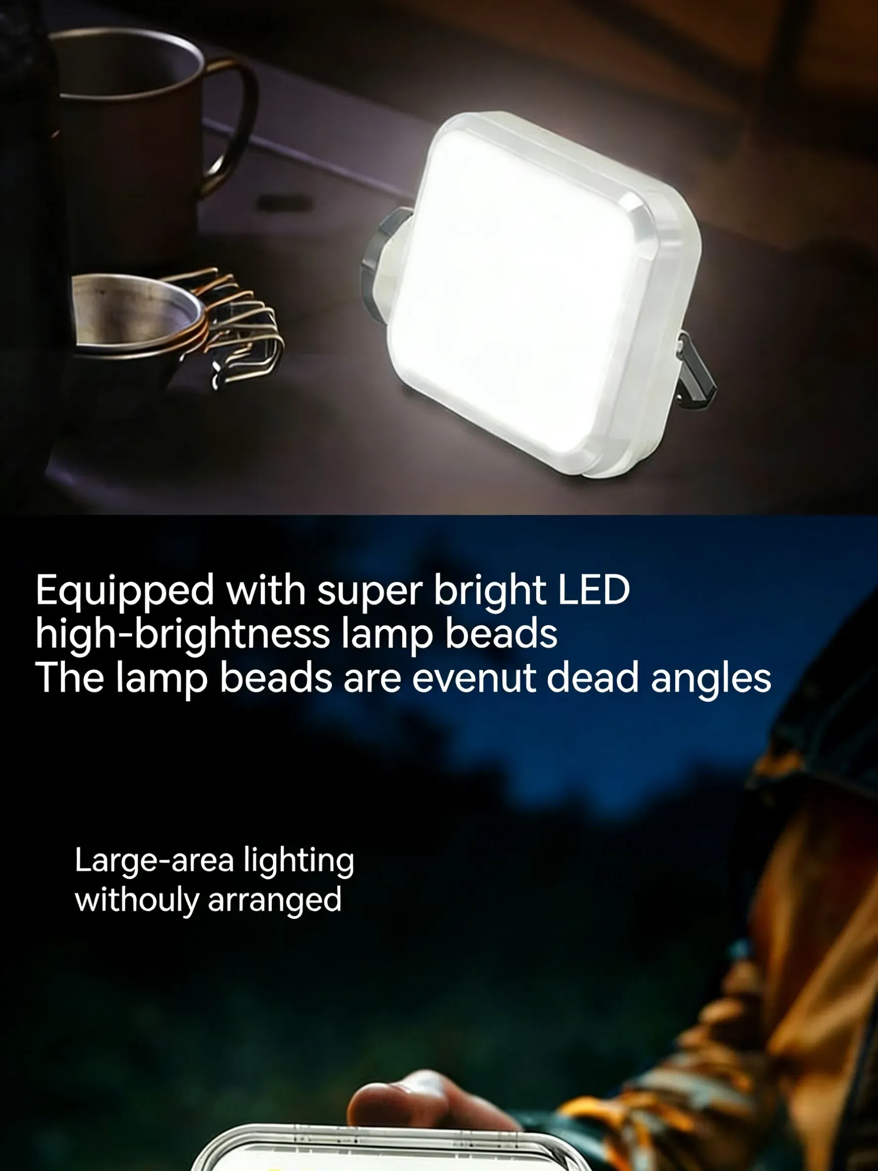 HB-150 Portable solar-powered light for night markets, household use, emergency power outage light, portable rechargeable outdoor camping light