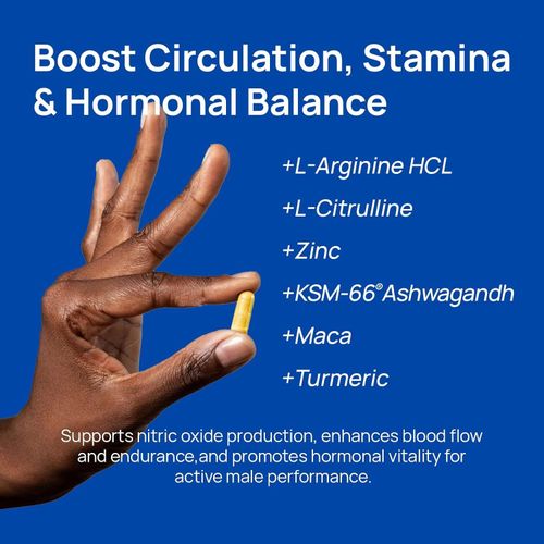 NAD+ Supplements for Men – Nitric Oxide Prostate Health Supplements for Men with Resveratrol, CoQ10, L Citrulline and Lycopene for Anti-Aging, Stamina & Cellular Energy Support 60 Capsules