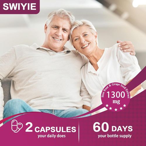 Rosabella Organic Beet Root Capsules - 1300mg Beet Root Powder Aids Healthy Circulation & Vitality, Non-GMO, Beet Root Supplement - 60 Capsules, 30-Day Supply