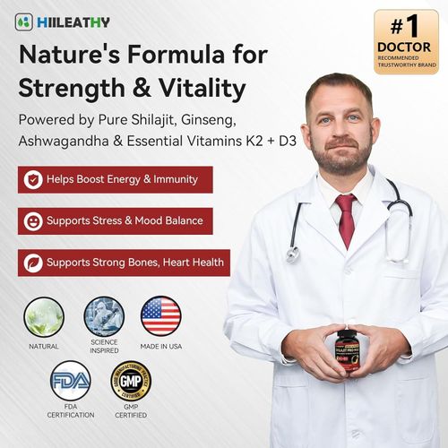 Shilajit Vitamin D3 K2, Shilajits for Men Fulvic Acid Ashwagandha Ginseng Root, Shilajits for Extra Power Stamina Immune Support