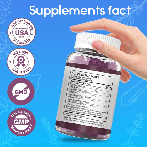 Maca Plus Gummies (1500mg) | Dietary Supplement for Hips Enlargement