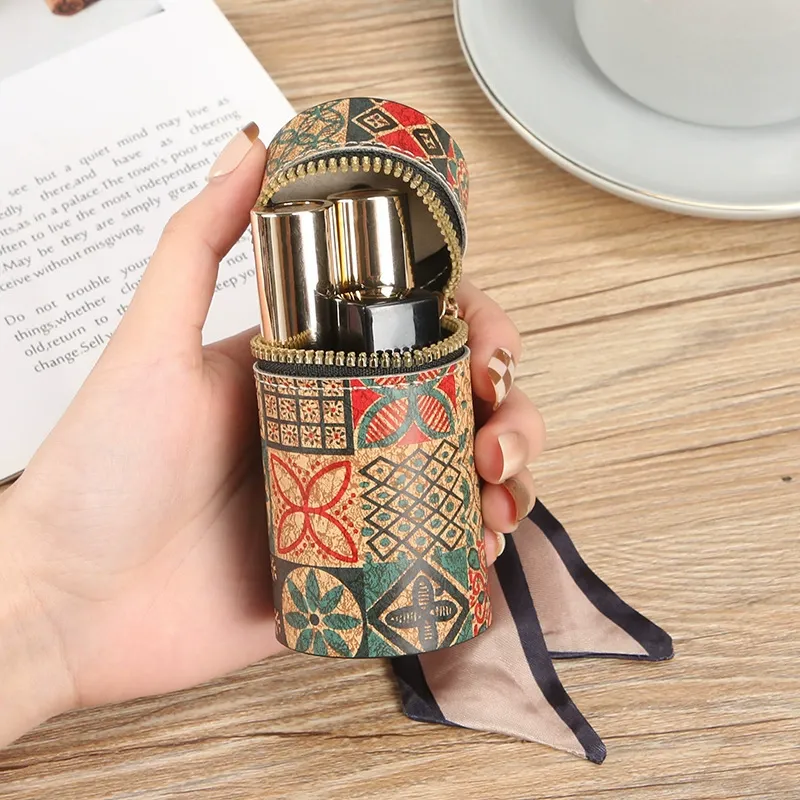 New Mini Minimalist Fashion Bucket-shaped Lipstick and Key Pouch - Scarf-embellished Mini Bag