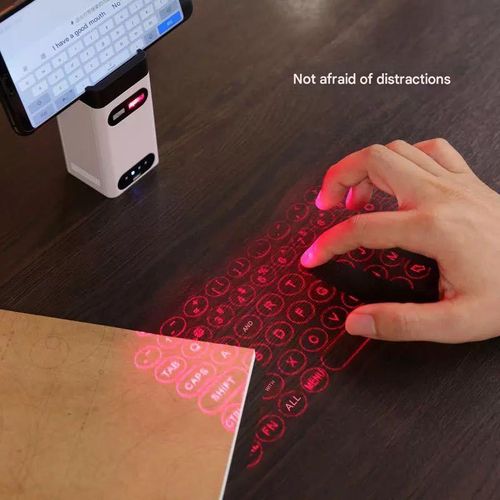 Bluetooth laser projection keyboard + mouse + mobile phone holder + mobile power creative gift