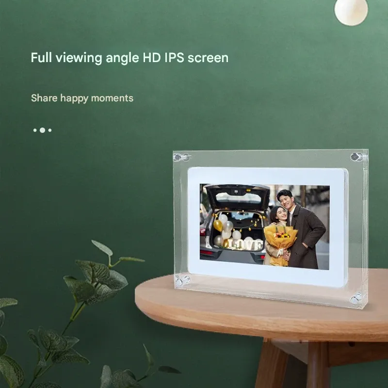 5-Inch Transparent Acrylic Digital Photo Frame - IPS Screen Electronic Album & Digital Photo Player