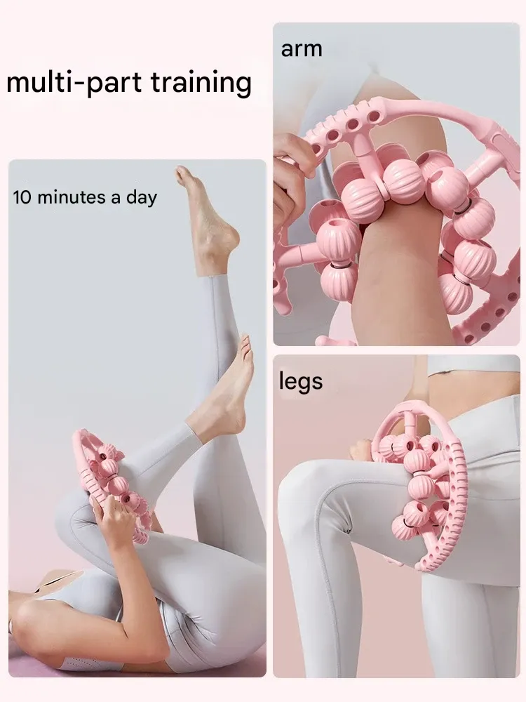 20-ball circular leg clamp wrapped roller ball massager calf relaxation thigh circular leg trainer