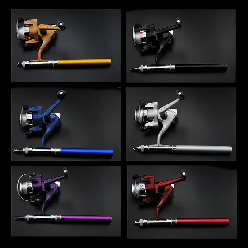 1-Meter Pen Fishing Rod Kit  Compact Spinning Reel Fishing Pole  Telescopic Pocket Fishing Rod