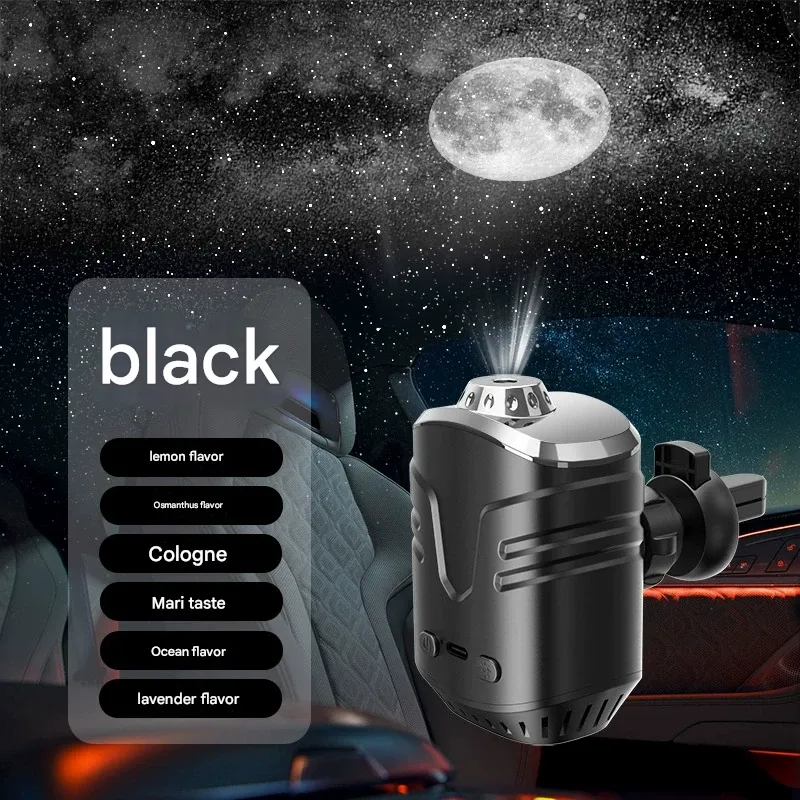 Car 3D Starry Sky Ceiling Diffuser with Automatic Perfume Start and Stop, Starlight Projection, and Premium Air Purification for Vehicles